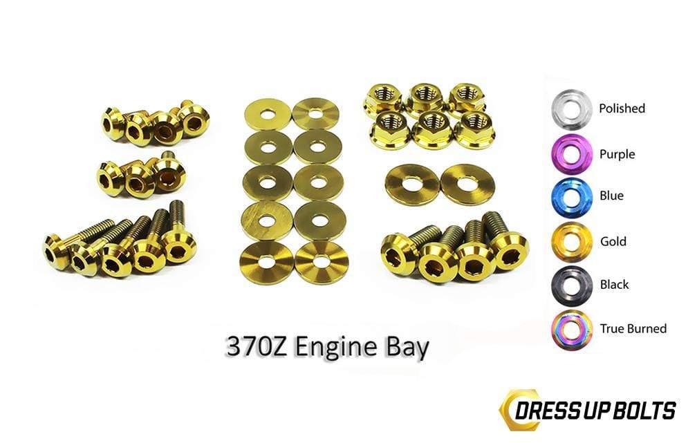 Nissan 370Z (2009-2019) Z34 Titanium Dress Up Bolts Engine Bay Kit - DressUpBolts.com