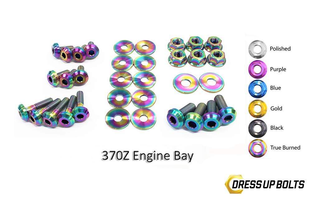 Nissan 370Z (2009-2019) Z34 Titanium Dress Up Bolts Engine Bay Kit - DressUpBolts.com
