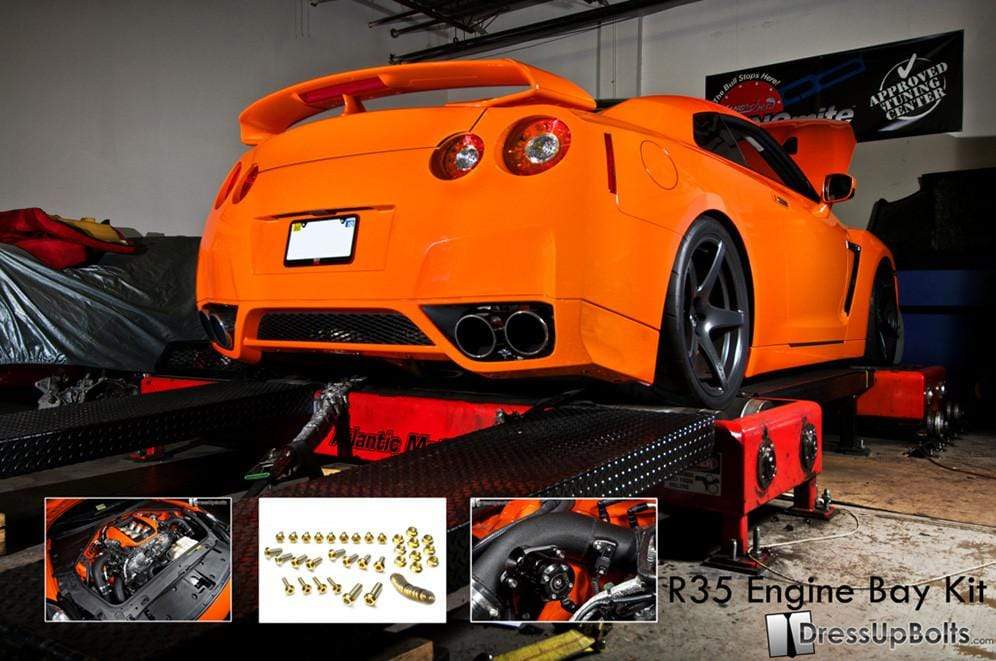 Nissan R35 GT-R (2007-2019) Titanium Dress Up Bolts Engine Bay Kit - DressUpBolts.com