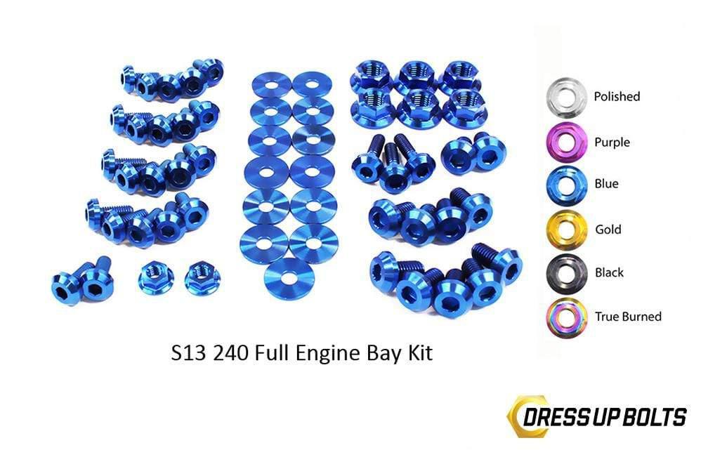 Nissan S13 240sx (1989-1995) Titanium Dress Up Bolts Full Engine Bay Kit - DressUpBolts.com