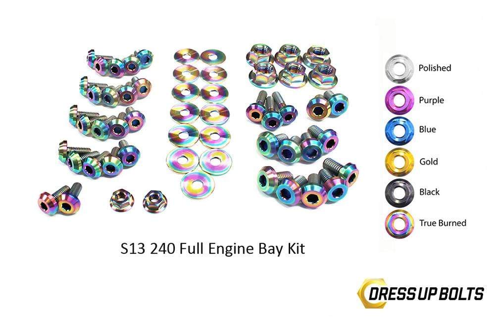 Nissan S13 240sx (1989-1995) Titanium Dress Up Bolts Full Engine Bay Kit - DressUpBolts.com