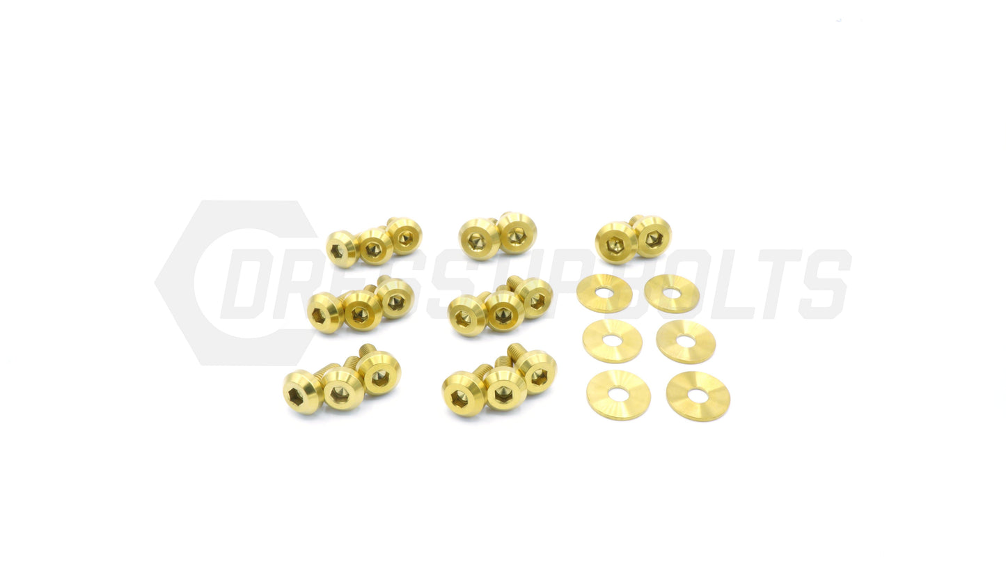 Nissan Silvia S13 (1989-1995) Titanium Dress Up Bolts Partial Engine Bay Kit - DressUpBolts.com