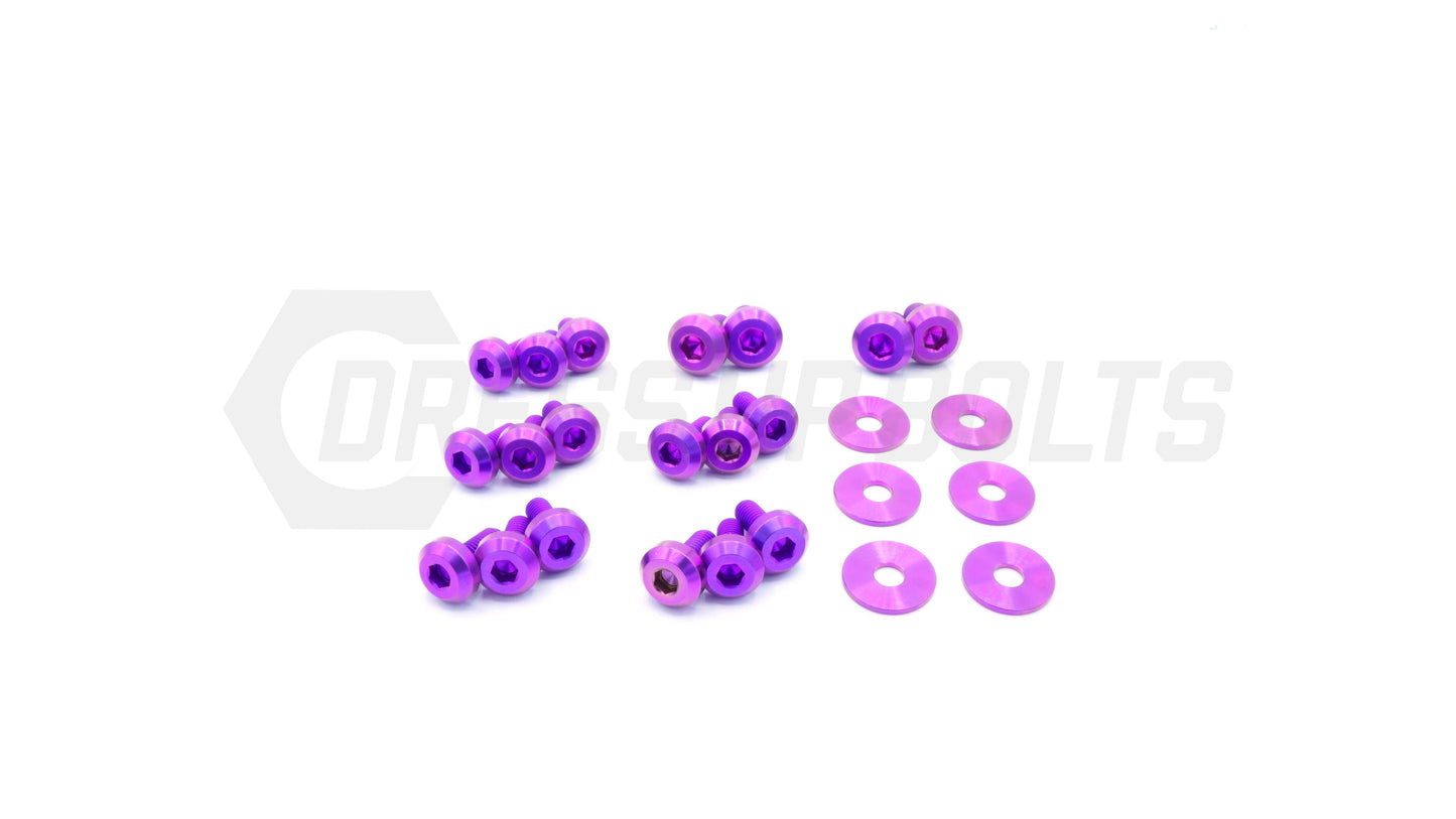 Nissan Silvia S13 (1989-1995) Titanium Dress Up Bolts Partial Engine Bay Kit - DressUpBolts.com