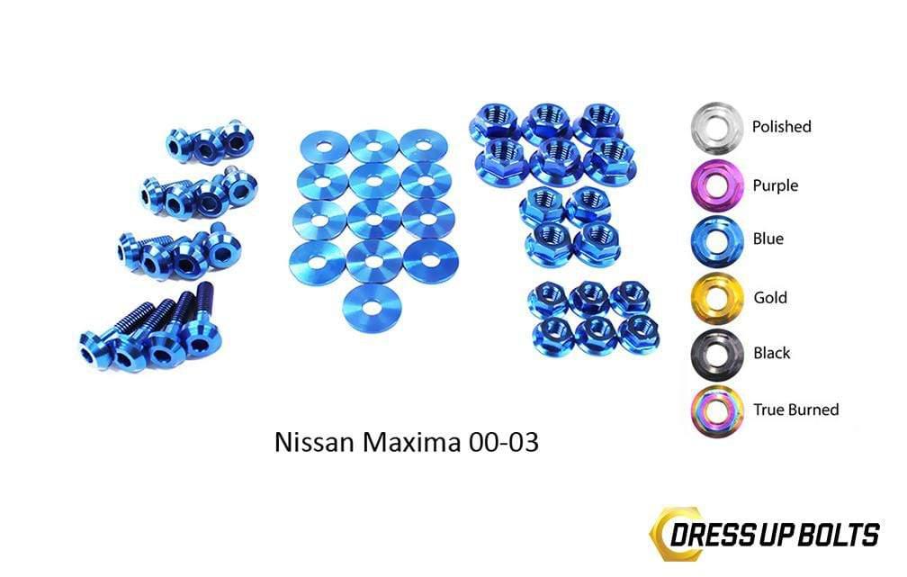 Nissan Maxima (2000-2003) Titanium Dress Up Bolts Engine Bay Kit - DressUpBolts.com
