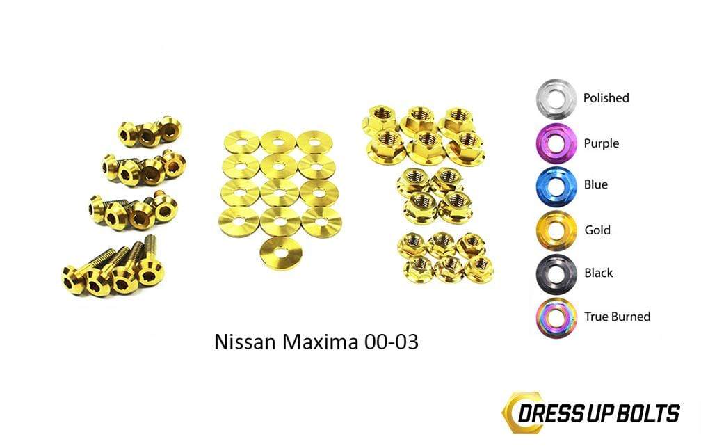 Nissan Maxima (2000-2003) Titanium Dress Up Bolts Engine Bay Kit - DressUpBolts.com