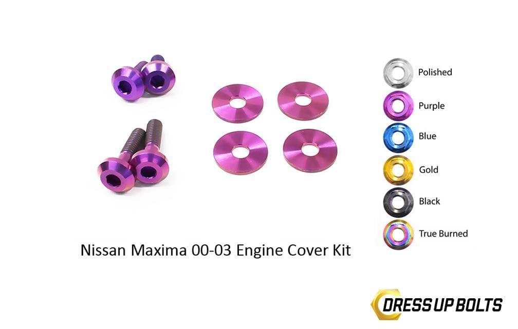 Nissan Maxima (2000-2003) Titanium Dress Up Bolts Engine Cover Kit - DressUpBolts.com