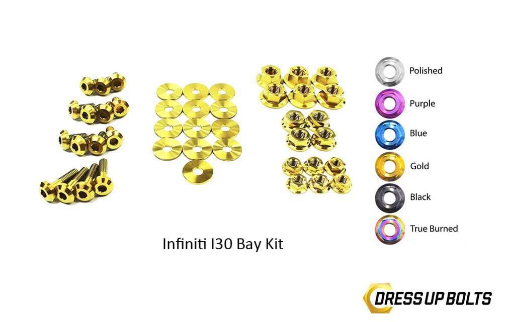 Infiniti I30 (2000-2001) Titanium Dress Up Bolts Engine Bay Kit - DressUpBolts.com