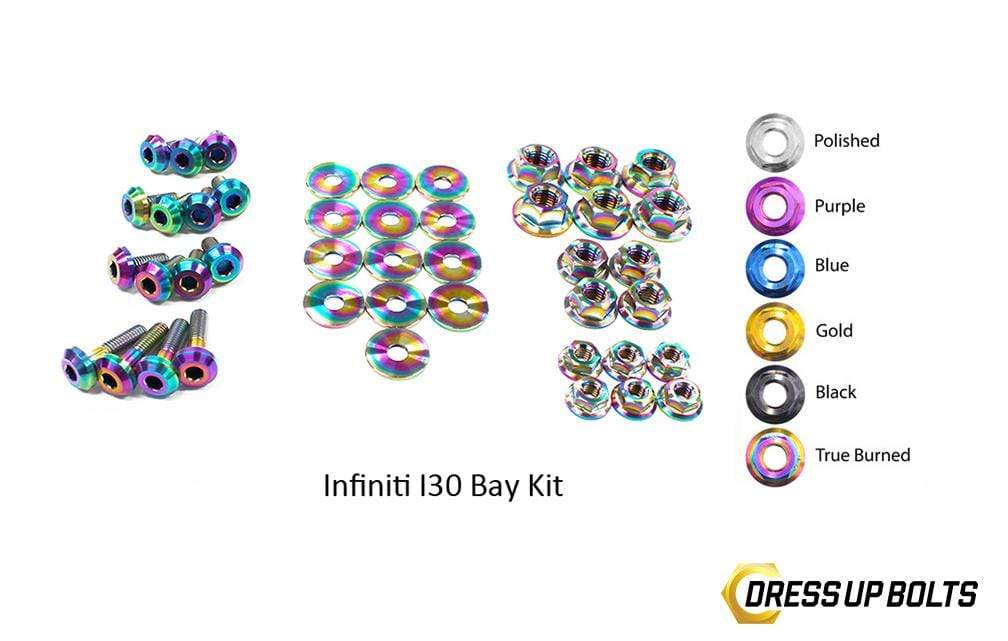 Infiniti I30 (2000-2001) Titanium Dress Up Bolts Engine Bay Kit - DressUpBolts.com