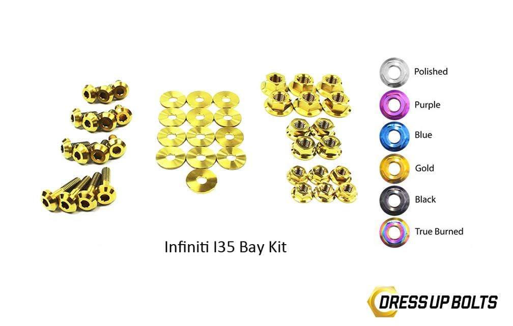 Infiniti I35 (2002-2004) Titanium Dress Up Bolts Engine Bay Kit - DressUpBolts.com