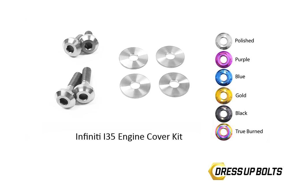 Infiniti I35 VQ35DE (2002-2004) Titanium Dress Up Bolts Engine Cover Kit - DressUpBolts.com