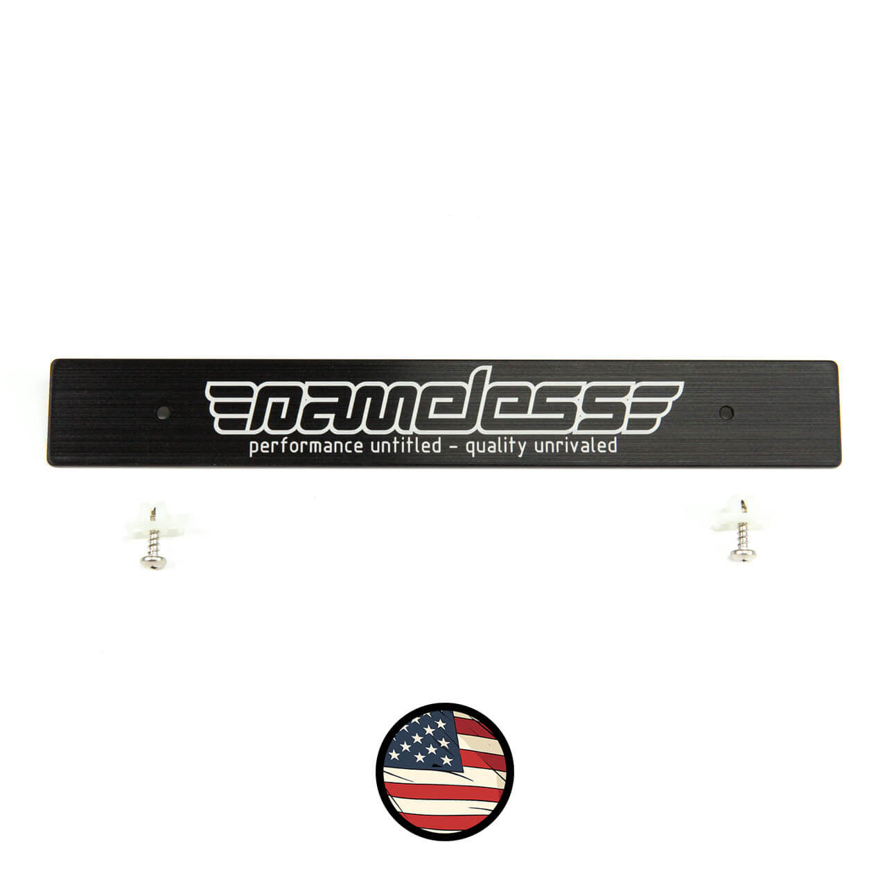Nameless Front Plate Delete - Laser Engraved - Square Holes