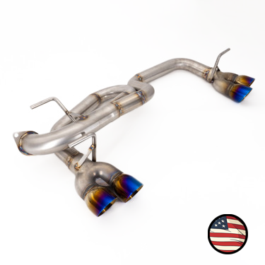 Axleback Exhaust - 2017-23 Impreza Wagon - Muffler Delete - Quad Exit - 3" Double Wall Neochrome Tips