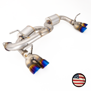 Axleback Exhaust - 2018-23 Crosstrek - 5" Muffler - Quad Exit - 3" Double Wall Neochrome Tips