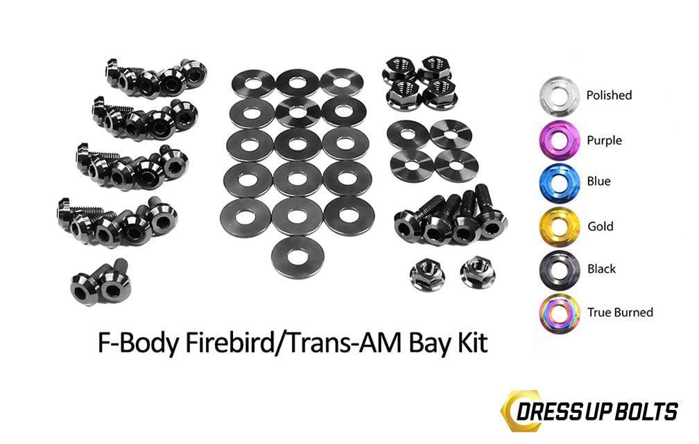 Pontiac Firebird/Trans Am (1998-2002) F-Body Titanium Dress Up Bolts Engine Bay Kit - DressUpBolts.com