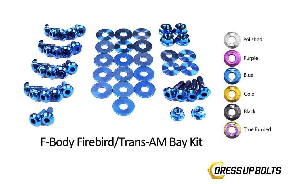 Pontiac Firebird/Trans Am (1998-2002) F-Body Titanium Dress Up Bolts Engine Bay Kit - DressUpBolts.com