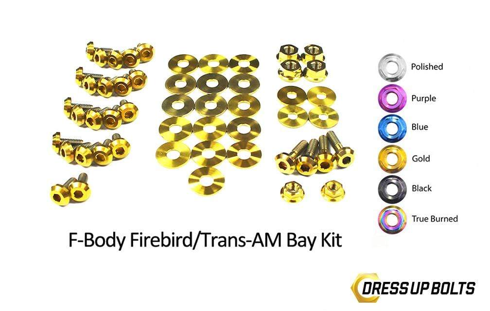 Pontiac Firebird/Trans Am (1998-2002) F-Body Titanium Dress Up Bolts Engine Bay Kit - DressUpBolts.com