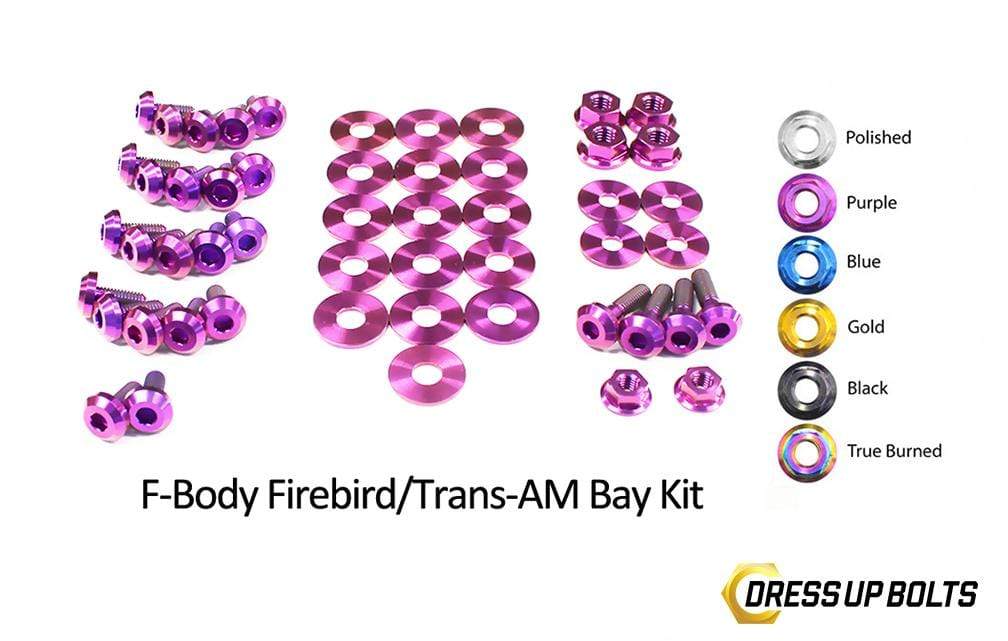 Pontiac Firebird/Trans Am (1998-2002) F-Body Titanium Dress Up Bolts Engine Bay Kit - DressUpBolts.com