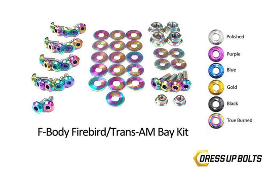 Pontiac Firebird/Trans Am (1998-2002) F-Body Titanium Dress Up Bolts Engine Bay Kit - DressUpBolts.com