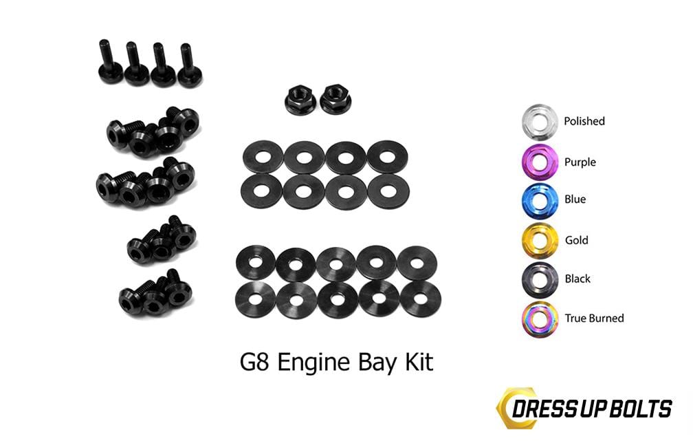 Pontiac G8 (2008-2009) Titanium Dress Up Bolts Engine Bay Kit - DressUpBolts.com