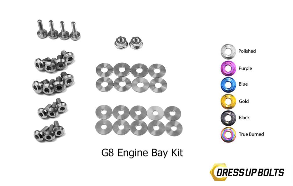 Pontiac G8 (2008-2009) Titanium Dress Up Bolts Engine Bay Kit - DressUpBolts.com