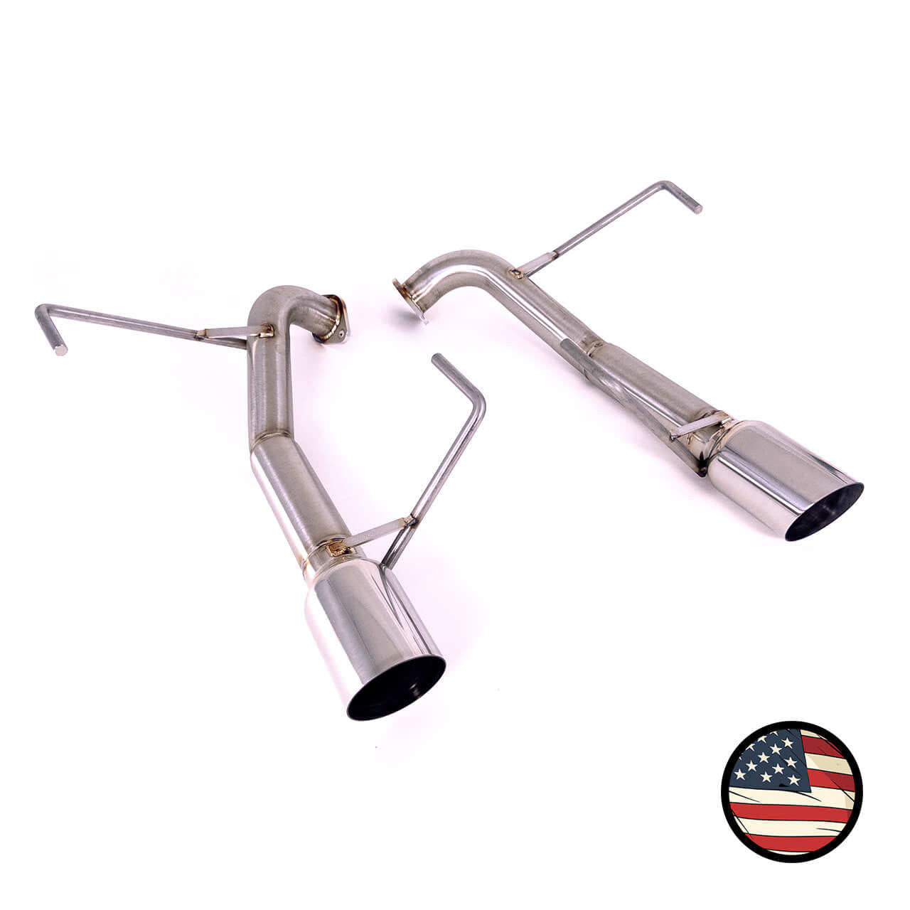 Axleback Exhaust - 2008-2010 WRX Sedan - Muffler Delete - 3.5" Single Wall Tips