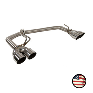 Axleback Exhaust - 2015-2021 WRX / 2015-2018 STi - Muffler Delete - 3.5" Single Wall Neochrome Tips