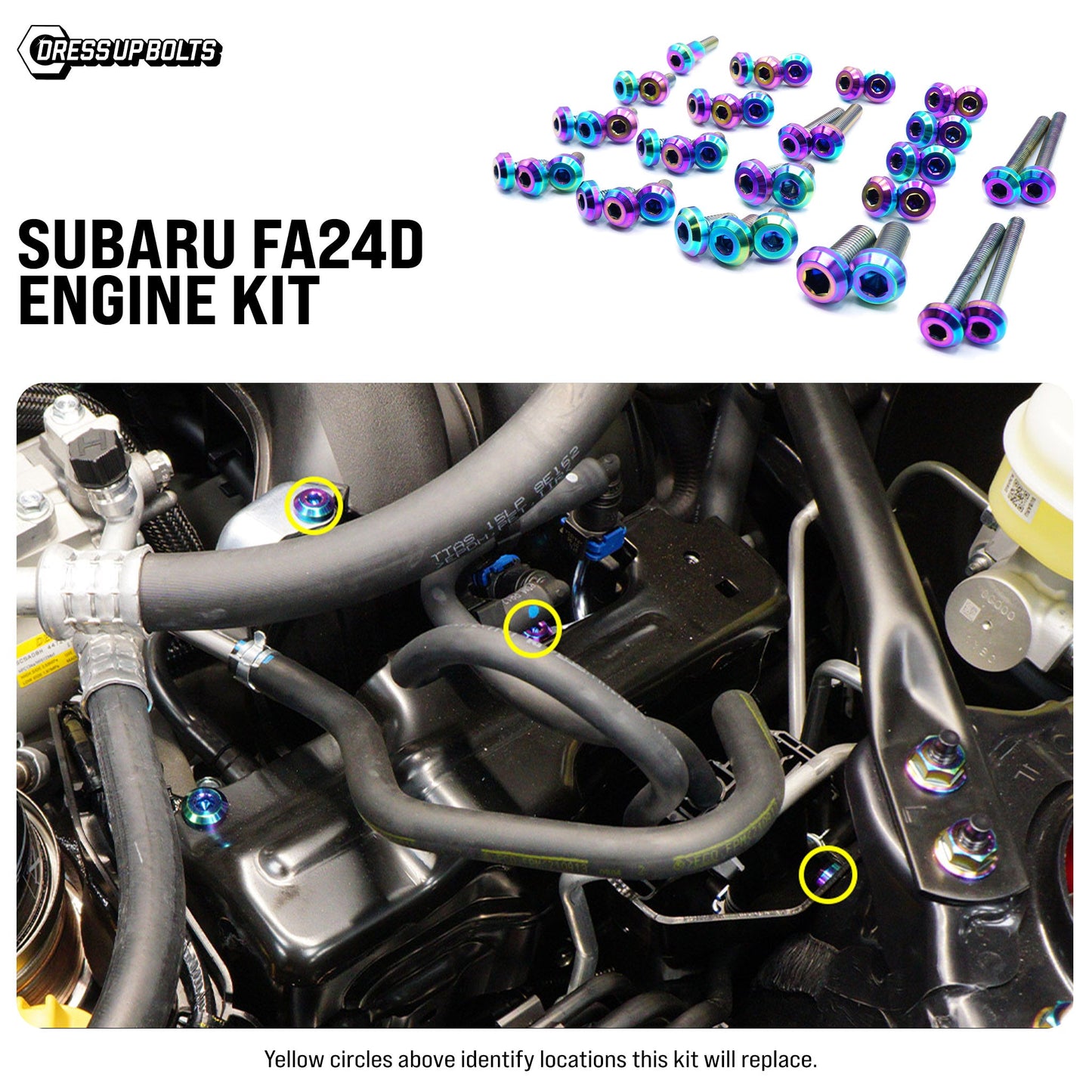 Dress Up Bolts Titanium Hardware Engine Kit - Subaru FA24D Engine