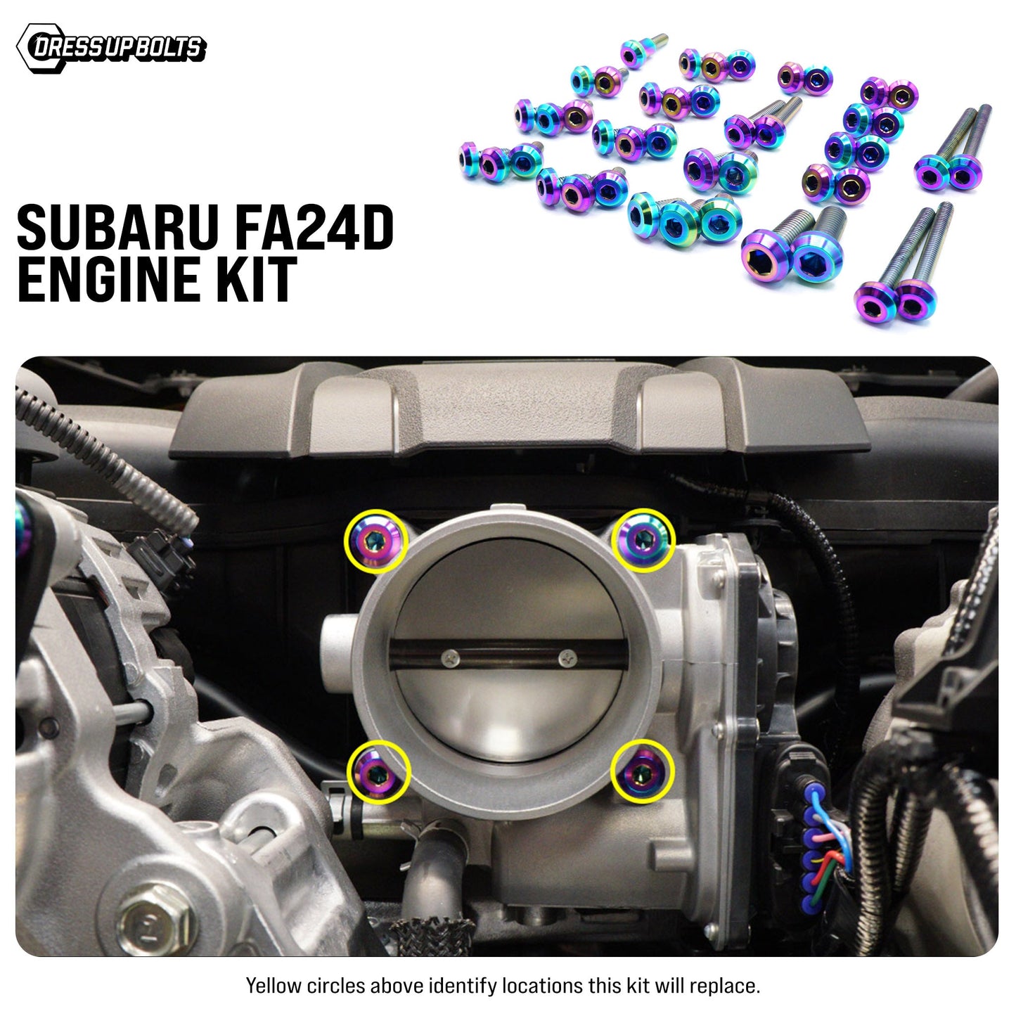 Dress Up Bolts Titanium Hardware Engine Kit - Subaru FA24D Engine