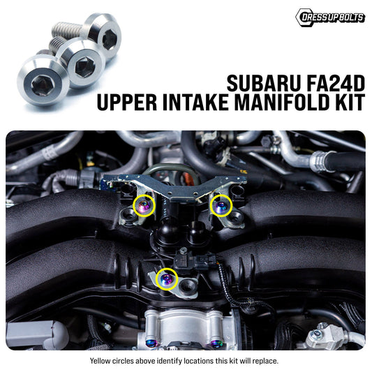 Dress Up Bolts Titanium Hardware Upper Intake Manifold Kit - Subaru FA24D Engine