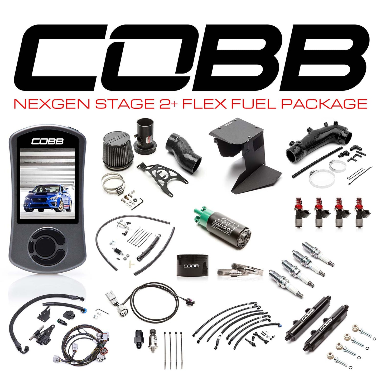 Cobb 15-18 Subaru STI NexGen Stage 2 + Flex Fuel Power Package - Blue