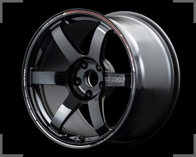 TE37SL BK-III 18X9.5 +21 PRESSED BLACK / REDOT 5X114.3