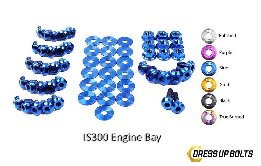 Lexus IS300 (1998-2005) SXE10/JCE10/GXE10 Titanium Dress Up Bolts Full Engine Bay Kit - DressUpBolts.com