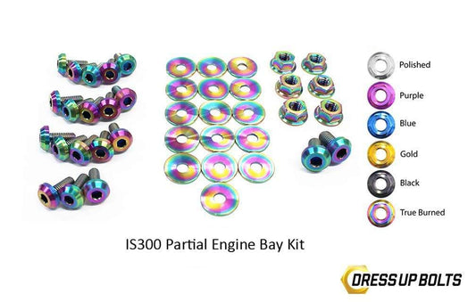 Lexus IS300 (1998-2005) SXE10/JCE10/GXE10 Titanium Dress Up Bolts Partial Engine Bay Kit - DressUpBolts.com