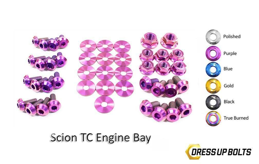 Scion tC (2005-2010) Titanium Dress Up Bolts Engine Bay Kit - DressUpBolts.com