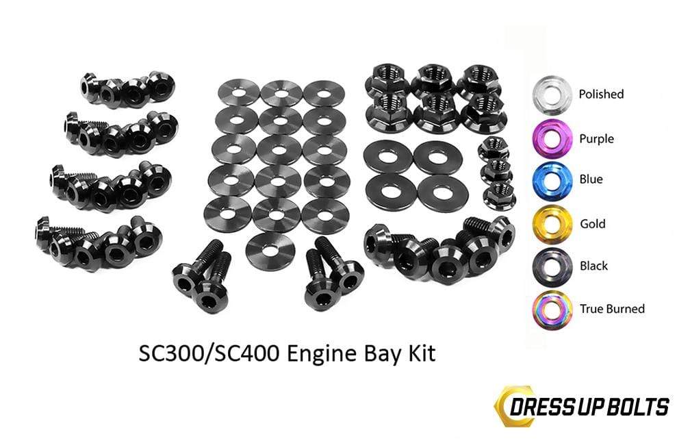 Lexus SC300/SC400 (1992-2000) Titanium Dress Up Bolts Engine Bay Kit - DressUpBolts.com