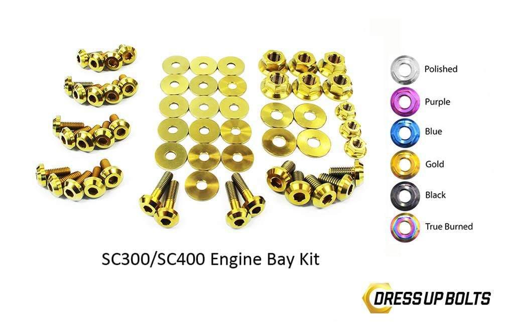 Lexus SC300/SC400 (1992-2000) Titanium Dress Up Bolts Engine Bay Kit - DressUpBolts.com