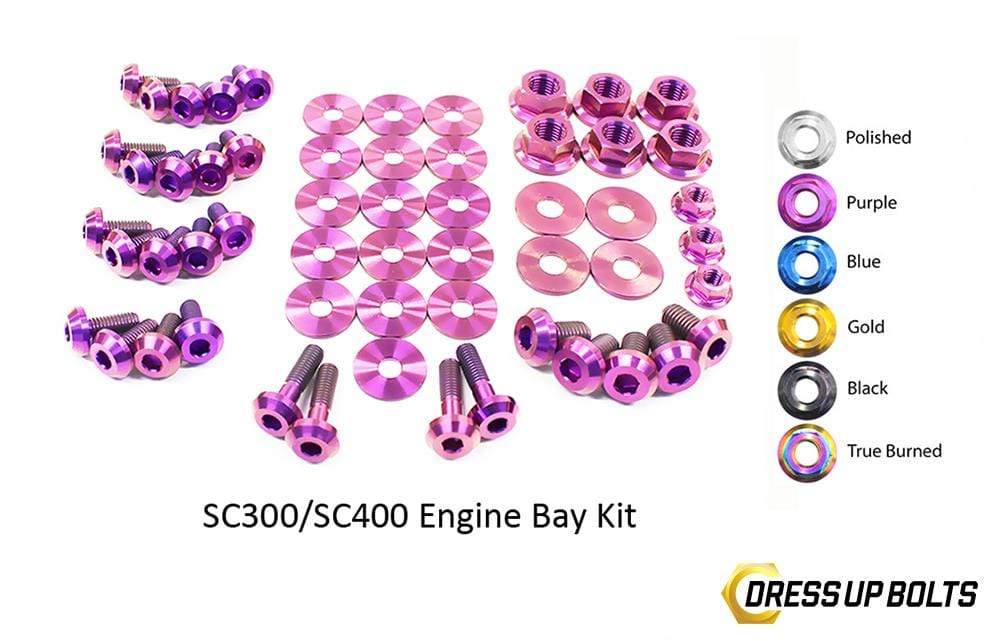 Lexus SC300/SC400 (1992-2000) Titanium Dress Up Bolts Engine Bay Kit - DressUpBolts.com