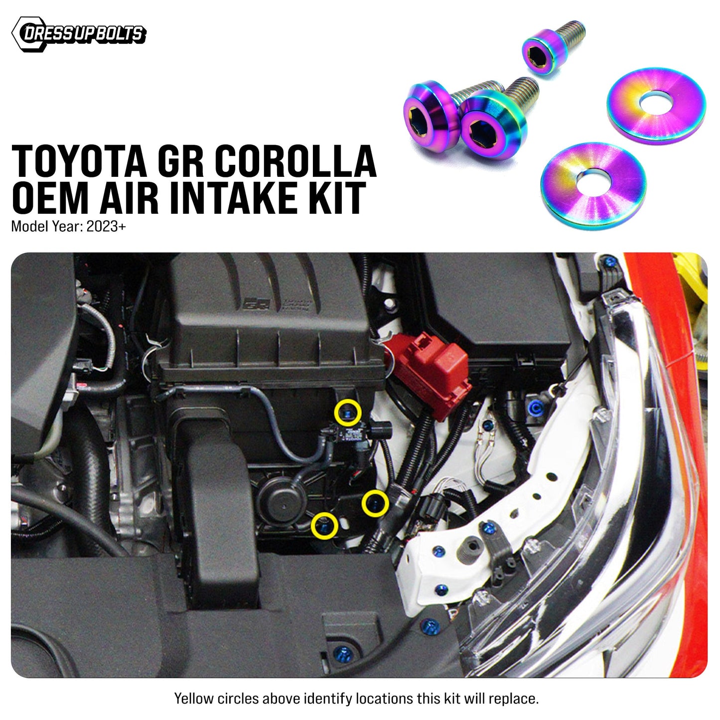 Dress Up Bolts Titanium Hardware OEM Air Intake Kit - Toyota GR Corolla (2023+)