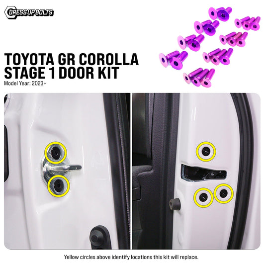 Dress Up Bolts Stage 1 Titanium Hardware Door Kit - Toyota GR Corolla (2023+)