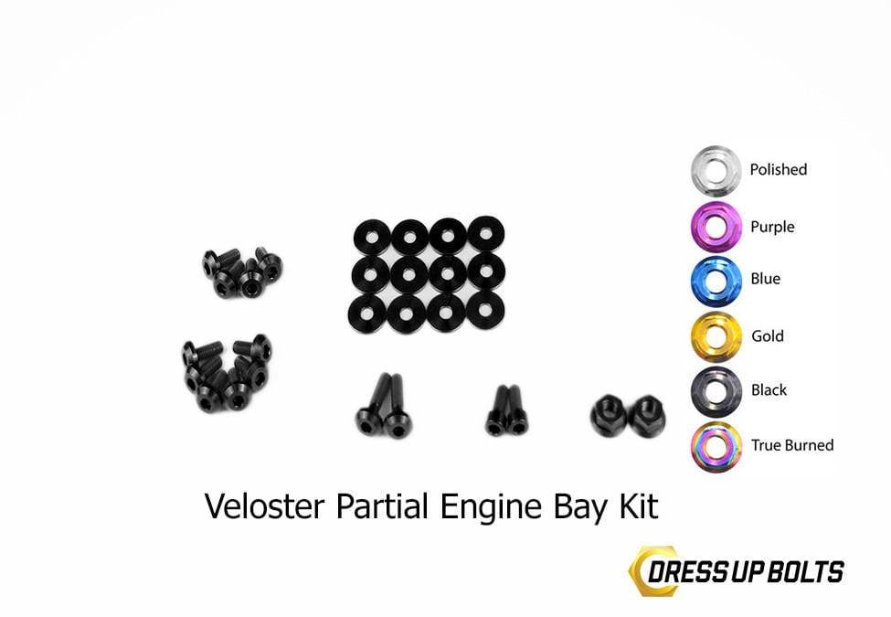 Hyundai Veloster (2012-2018) Titanium Dress Up Bolt Engine Bay Kits - DressUpBolts.com