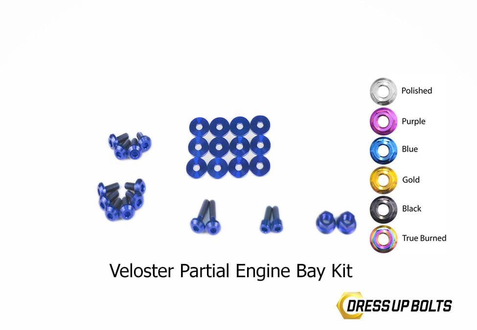 Hyundai Veloster (2012-2018) Titanium Dress Up Bolt Engine Bay Kits - DressUpBolts.com