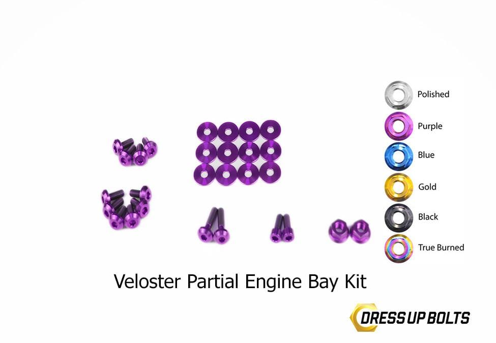 Hyundai Veloster (2012-2018) Titanium Dress Up Bolt Engine Bay Kits - DressUpBolts.com