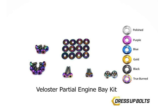 Hyundai Veloster (2012-2018) Titanium Dress Up Bolt Engine Bay Kits - DressUpBolts.com