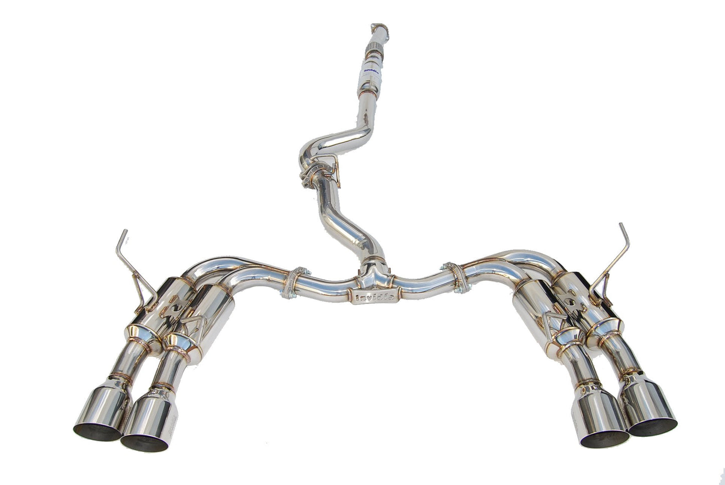 Invidia 11-14 Subaru WRX/STI Sedan Gemini/R400 Single Layer Quad Stainless Steel Tip Catback Exhaust