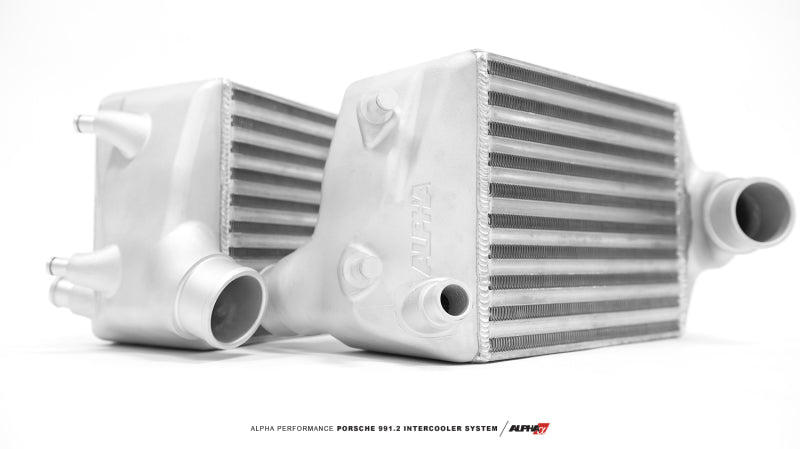 AMS Performance 16-19 Porsche Carrera/Carrera S (991.2) Alpha Intercooler Kit w/Carbon Fiber Shrouds