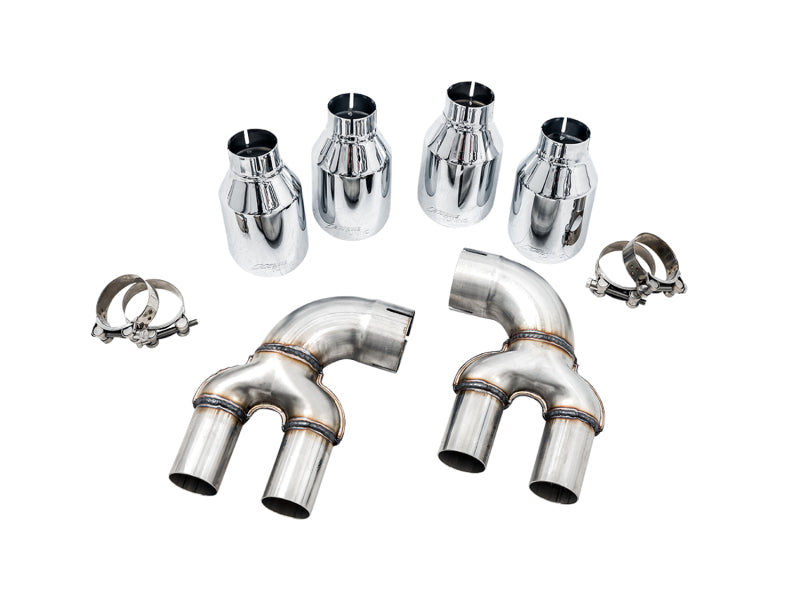 AWE Tuning 2019+ BMW M340i/M440i (G20/G22) OE-Config-To-Quad Tip Conversion Kit - Chrome Silver Tip