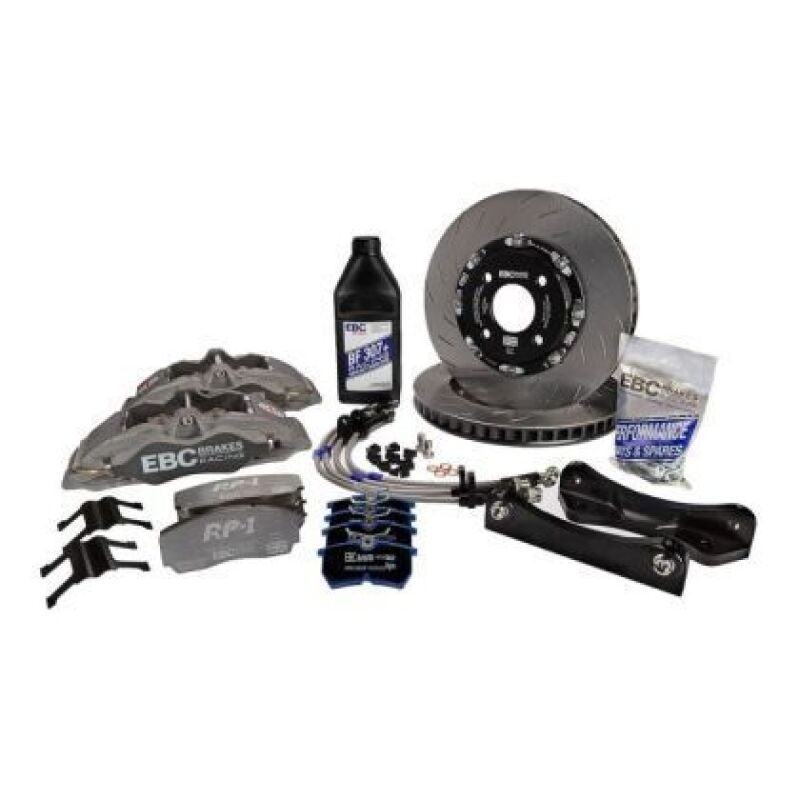 EBC Racing 07-15 Mini Clubman Cooper S R55 1.6T Anodized Apollo-4 330mm Rotors Front Big Brake Kit