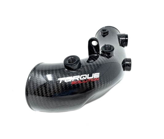Torque Solution HD Hard Turbo Inlet: Subaru WRX 02-07, STI 04-21 - Carbon Fiber - OEM / 3in Inlet