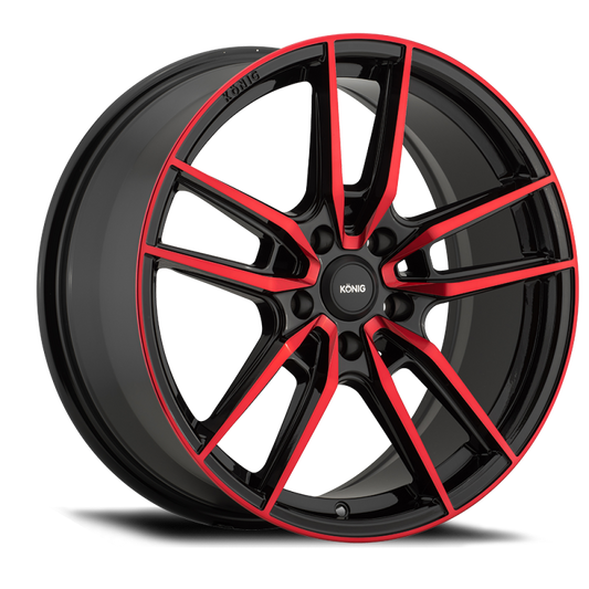 Konig Myth 18x8 5x114.3 ET43 Gloss Black w/ Red Tinted Clearcoat