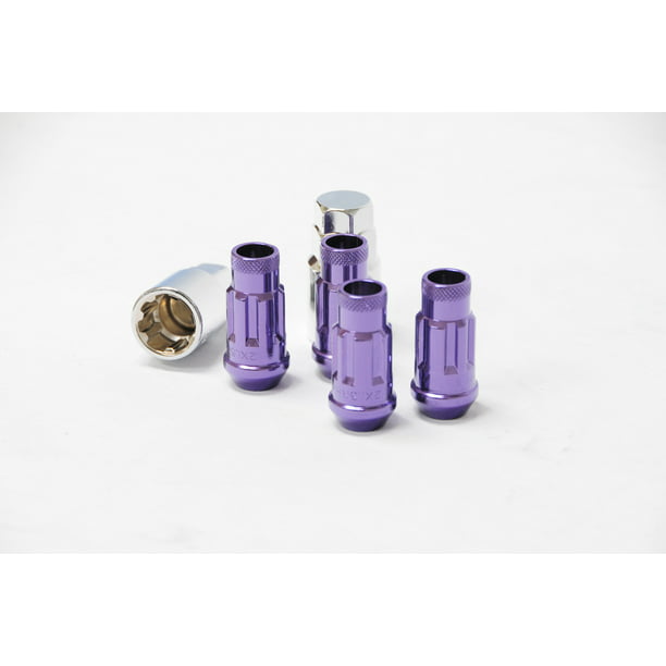 Wheel Mate Muteki SR48 Open End Locking Lug Nut Set of 4 - Purple 12x1.50 48mm